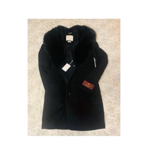 ARITZIA CASHMERE BLACK COAT XS-S - Picture 1 of 1